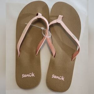 Sanuk Women's Yoga Joy Sandals color burnt coral size 11